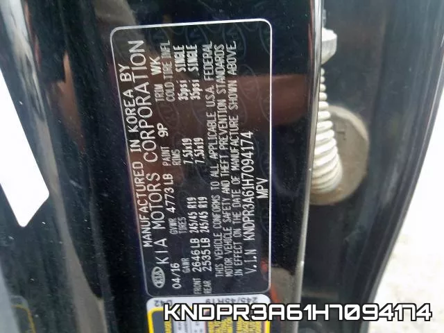 KNDPR3A61H7094174 фото 2