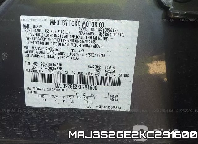 MAJ3S2GE2KC291600 фото 8