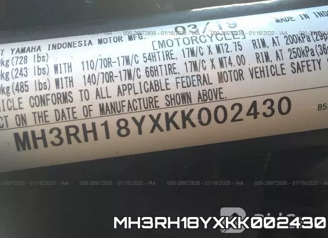 MH3RH18YXKK002430 фото 2
