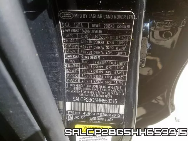 SALCP2BG5HH653315 фото 2
