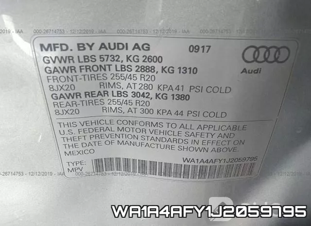 WA1A4AFY1J2059795 фото 8