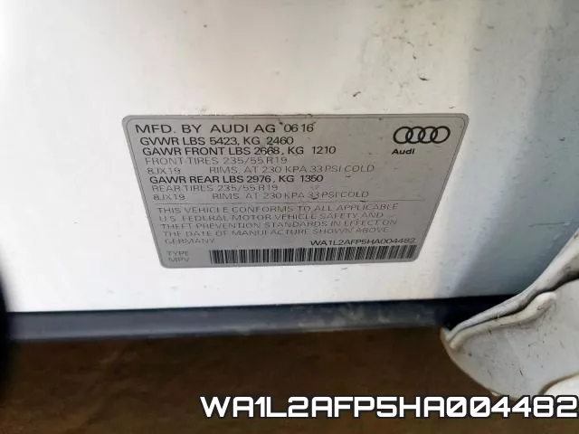 WA1L2AFP5HA004482 фото 2