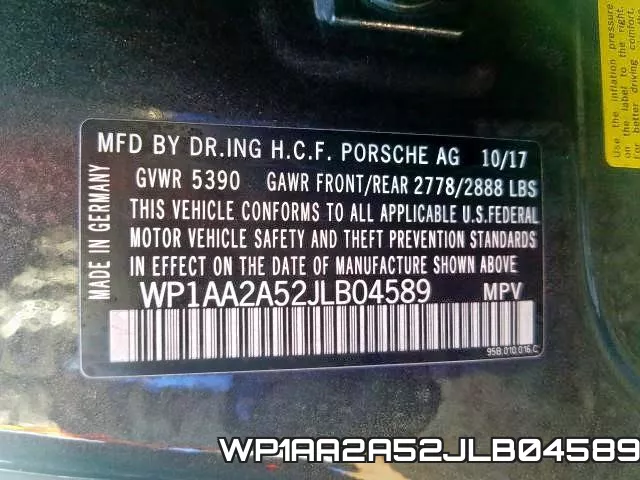 WP1AA2A52JLB04589 фото 2
