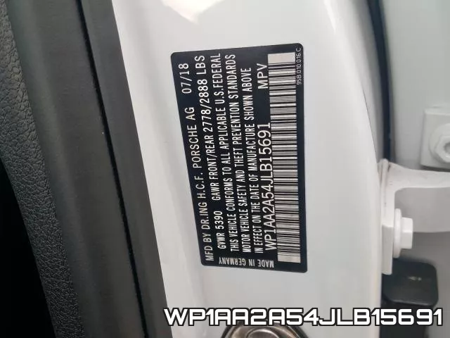 WP1AA2A54JLB15691 фото 2