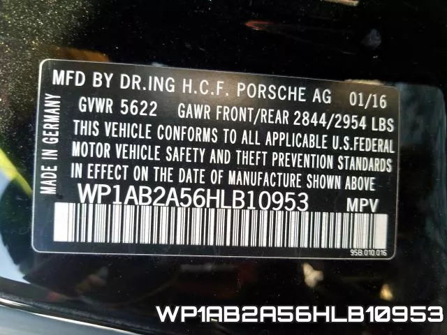 WP1AB2A56HLB10953 фото 2