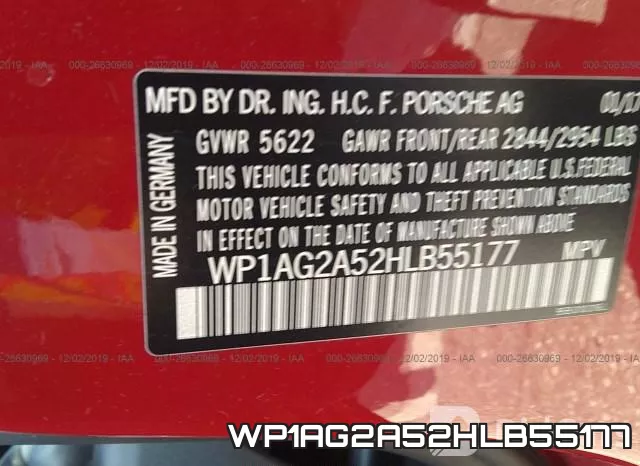 WP1AG2A52HLB55177 фото 7