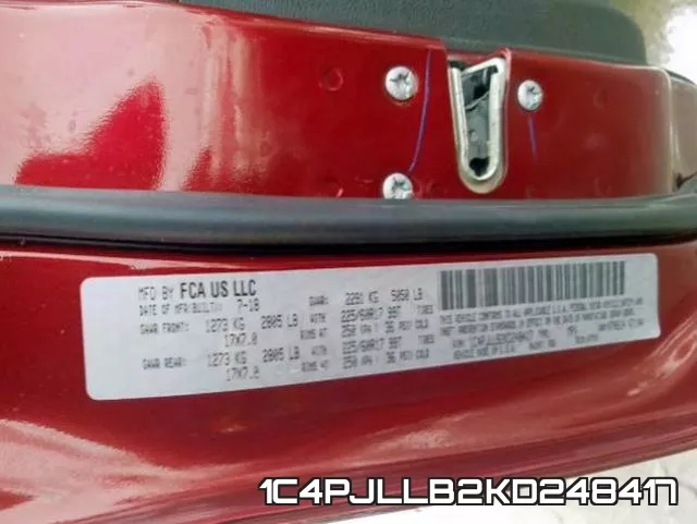1C4PJLLB2KD248417 фото 2