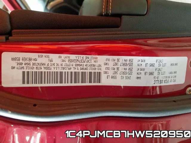 1C4PJMCB7HW520950 фото 2