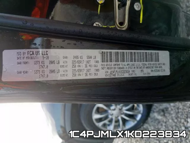1C4PJMLX1KD223834 фото 2