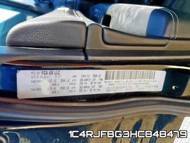 1C4RJFBG3HC848479 фото 2