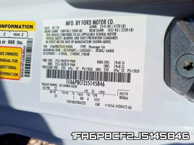 1FA6P8CF2J5145846 фото 2