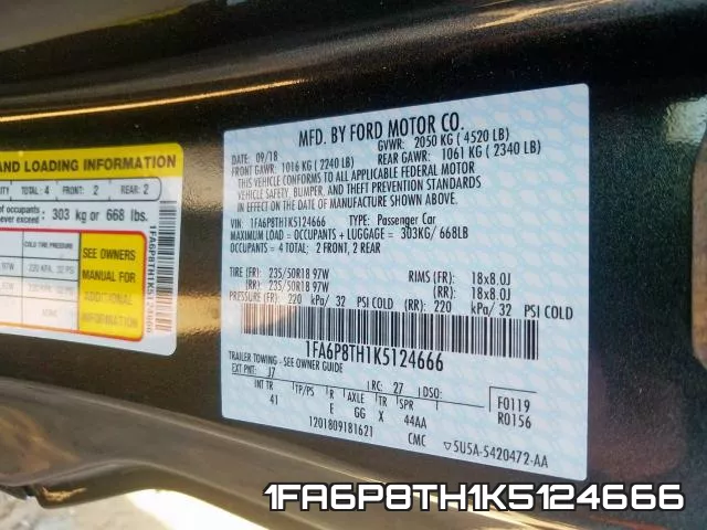 1FA6P8TH1K5124666 фото 2