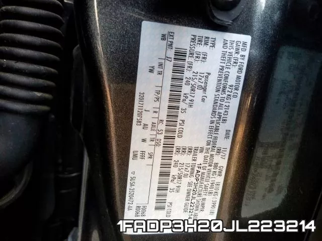 1FADP3H20JL223214 фото 6