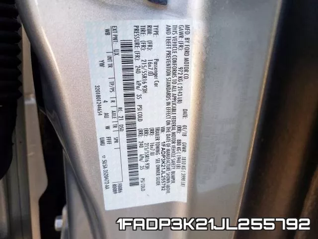 1FADP3K21JL255792 фото 2