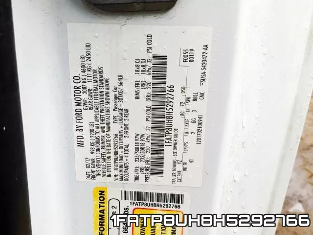 1FATP8UH8H5292766 фото 2