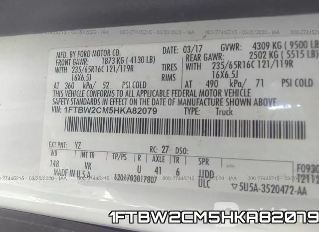 1FTBW2CM5HKA82079 фото 5