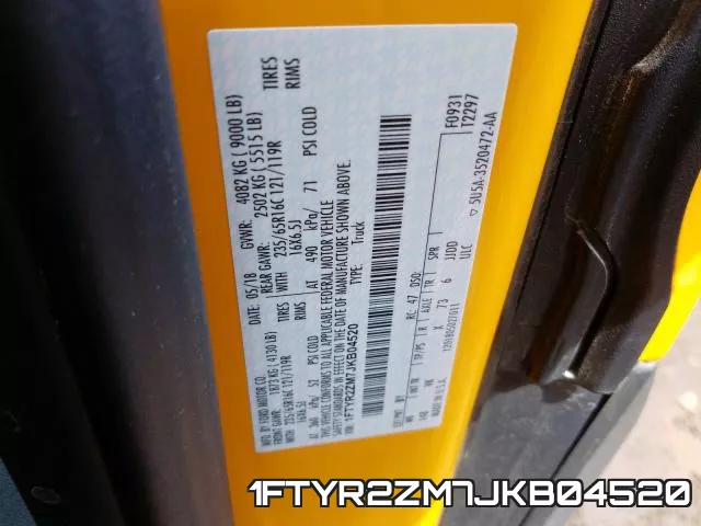 1FTYR2ZM7JKB04520 фото 2