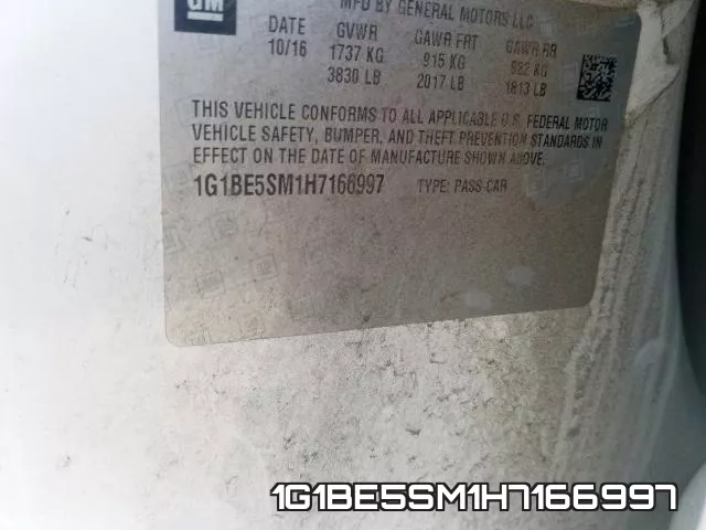 1G1BE5SM1H7166997 фото 2