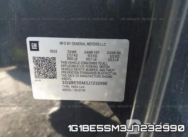 1G1BE5SM3J7232990 фото 9