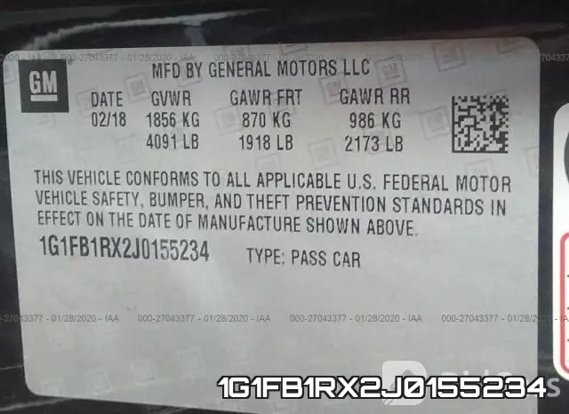 1G1FB1RX2J0155234 фото 7