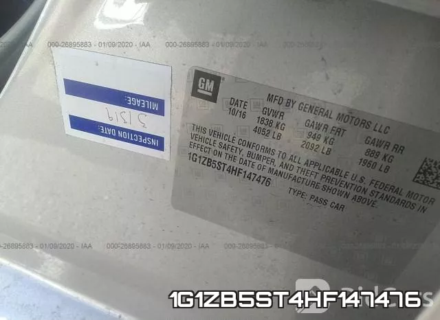 1G1ZB5ST4HF147476 фото 7