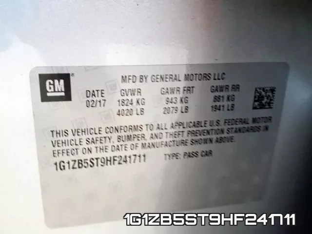1G1ZB5ST9HF241711 фото 2