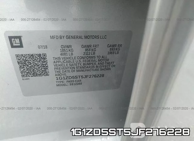 1G1ZD5ST5JF276228 фото 9