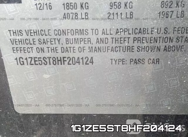 1G1ZE5ST8HF204124 фото 6