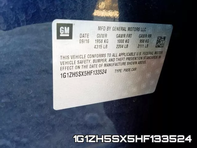1G1ZH5SX5HF133524 фото 2