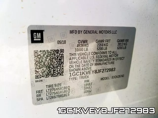 1GC1KVEY8JF272983 фото 2