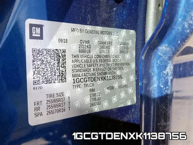 1GCGTDENXK1138756 фото 2