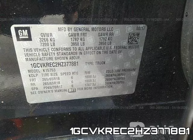 1GCVKREC2HZ377881 фото 8