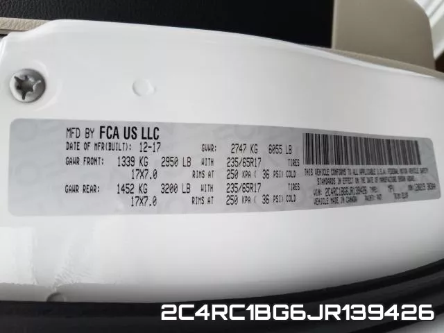 2C4RC1BG6JR139426 фото 2