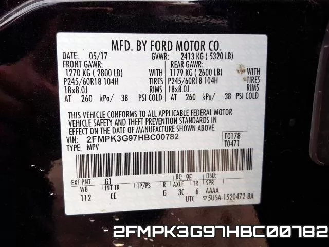 2FMPK3G97HBC00782 фото 2
