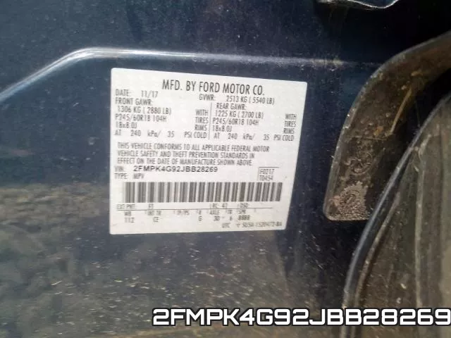 2FMPK4G92JBB28269 фото 2