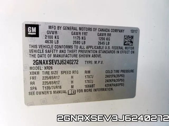 2GNAXSEV3J6240272 фото 2