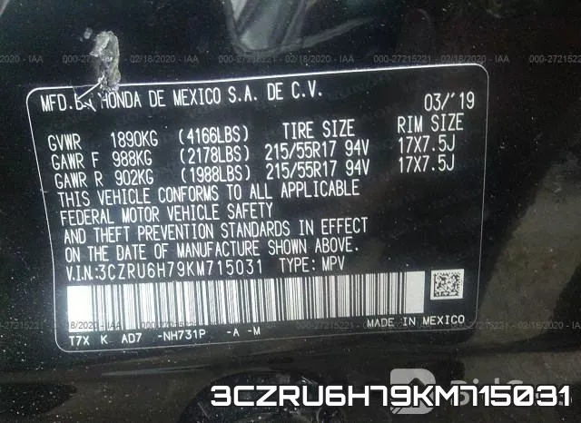3CZRU6H79KM715031 фото 8
