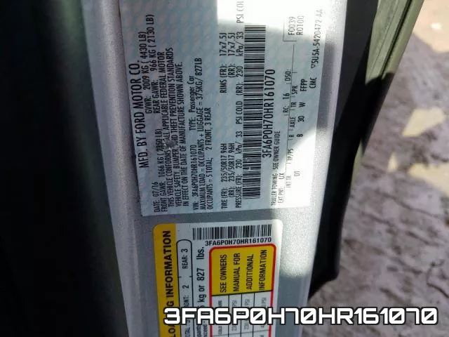3FA6P0H70HR161070 фото 2
