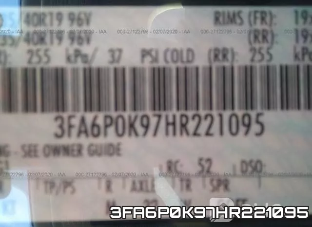3FA6P0K97HR221095 фото 7