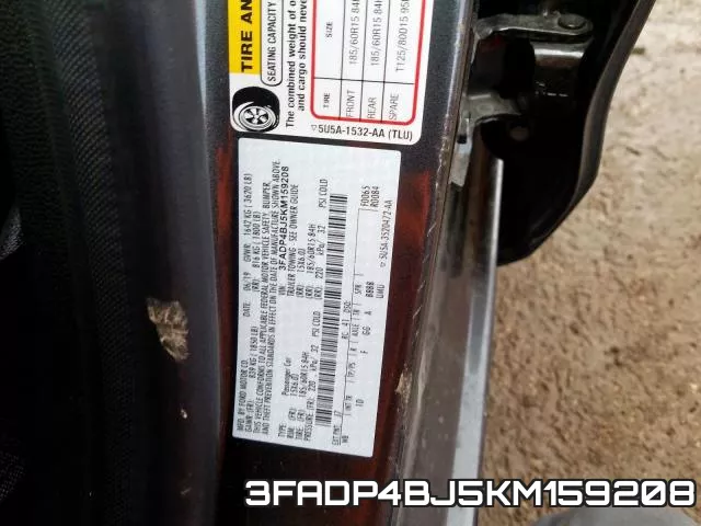 3FADP4BJ5KM159208 фото 2