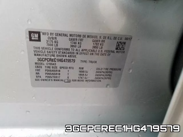 3GCPCREC1HG479579 фото 2