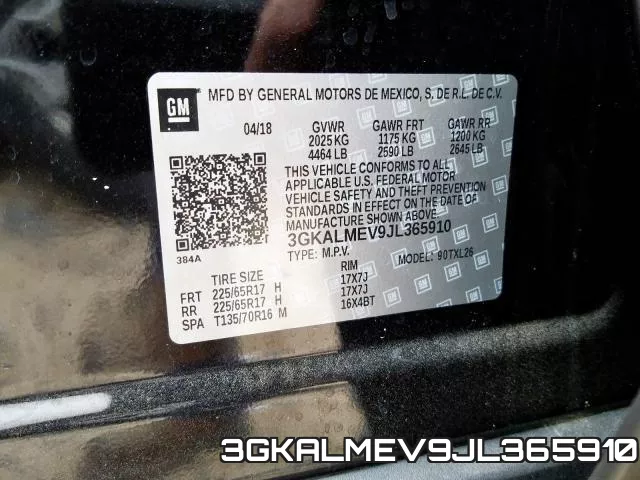 3GKALMEV9JL365910 фото 2