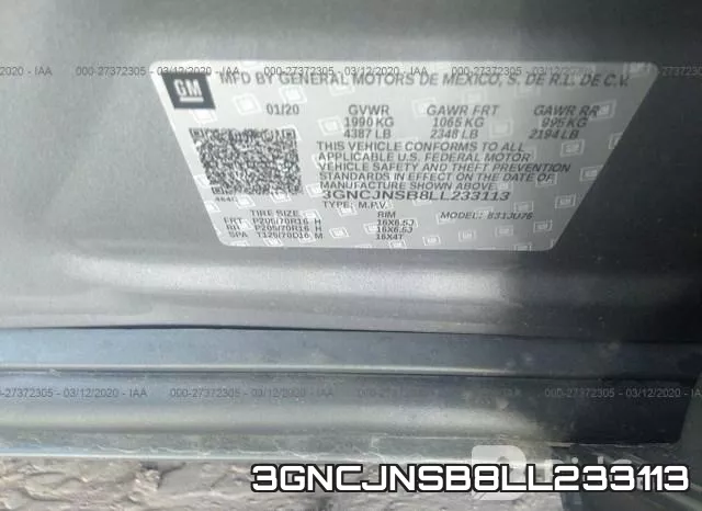 3GNCJNSB8LL233113 фото 5