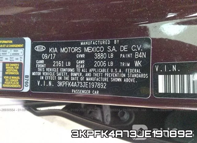 3KPFK4A73JE197892 фото 8