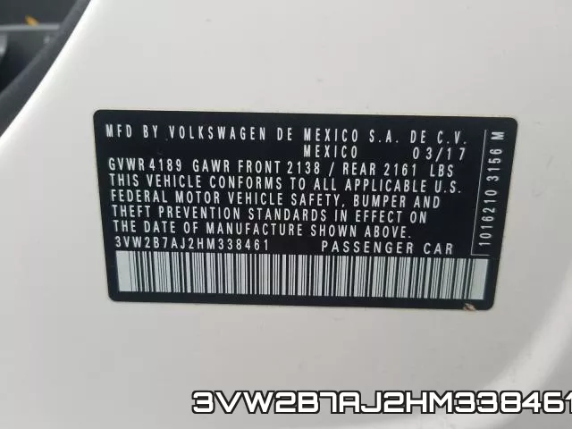 3VW2B7AJ2HM338461 фото 2