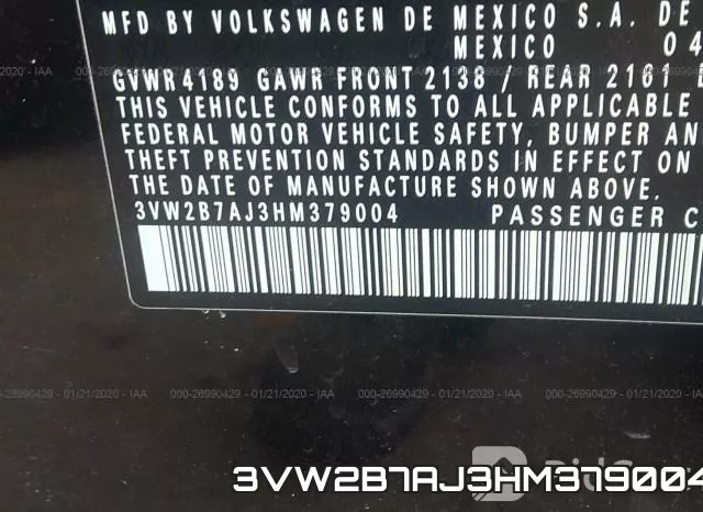 3VW2B7AJ3HM379004 фото 7