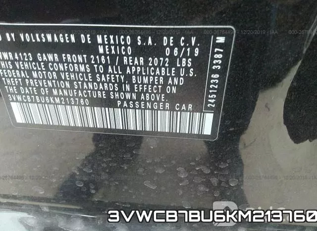 3VWCB7BU6KM213760 фото 7