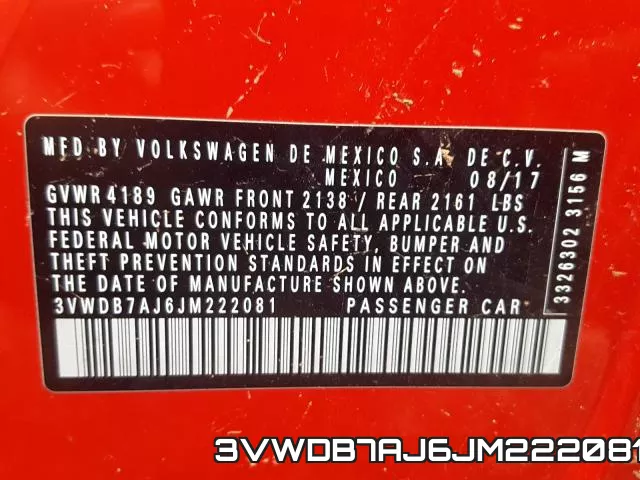 3VWDB7AJ6JM222081 фото 2