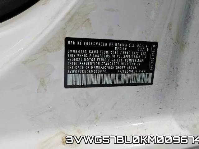3VWG57BU0KM009674 фото 2