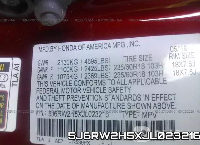 5J6RW2H5XJL023216 фото 5